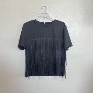 Black shirt with strings